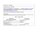 Course Title – Psychology Implement start year – 2016