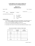 2004-05 Test 4 - Physics and Engineering Physics