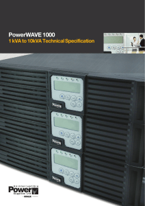PW1000 1-3 kVA Tech Spec.fm - Uninterruptible Power Supplies Ltd