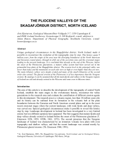 The Pliocene Valleys