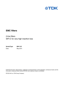 EMC filters 2-line filters SIFI-C for very high