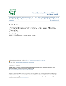 Dynamic Behavior of Tropical Soils from Medllin