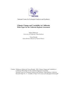 Climate Change and Variability in California - NCEAS