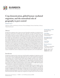 Crop domestication, global human-mediated migration, and the
