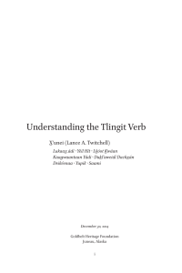 Understanding the Tlingit Verb