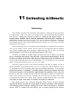 11 Estimating Arithmetic - Mathematics and Statistics