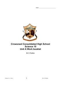 Work Booklet - Brooks Composite High School