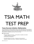 Sample TSI Math test
