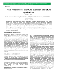 Plant retroviruses: structure, evolution and future applications