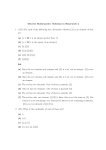 For each of the following sets, determine whether {2}