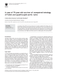 A case of 75-year-old survivor of unrepaired tetralogy of Fallot and