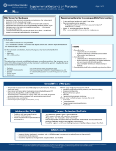 Marijuana Guidance for Clinicians