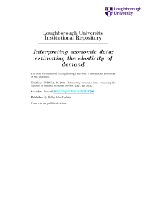 Interpreting economic data: estimating the elasticity of demand