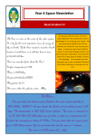Year 6 Space Newsletter