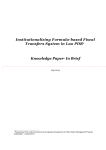 Institutionalizing Formula-Based Fiscal Transfers System in the Lao
