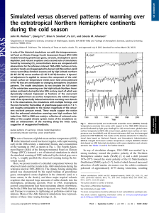 Simulated versus observed patterns of warming over the