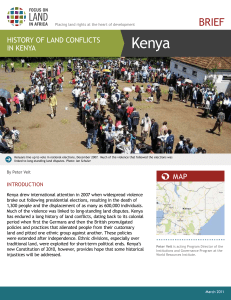 History of Land ConfLiCts in Kenya