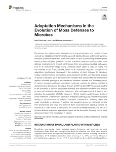 Adaptation Mechanisms in the Evolution of Moss Defenses to
