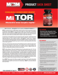 Product Data Sheet - Max Muscle Sports Nutrition