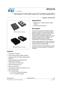 STC3115 datasheet - STMicroelectronics