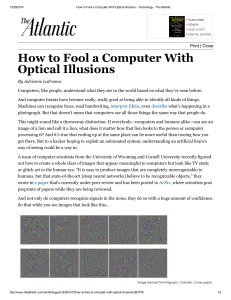 How to Fool a Computer With Optical Illusions