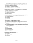 Sample Questions for General Psychology