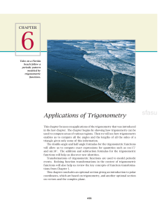 Applications of Trigonometry