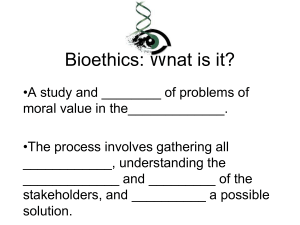 Bioethics - Mercer Island School District