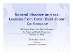 Japanese economy and public finance after the disaster