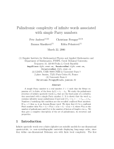 Palindromic complexity of infinite words associated with simple