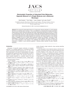 Electrostatic Properties of Adsorbed Polar Molecules: Opposite