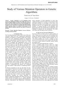 Study of Various Mutation Operators in Genetic Algorithms