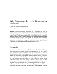Why Groupware Succeeds: Discretion or Mandate?