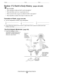 Section 17-2 Earth`s Early History (pages 423-428)