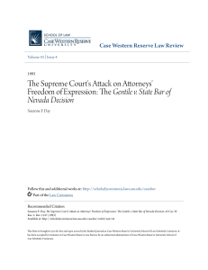 The Supreme Court`s Attack on Attorneys` Freedom of Expression