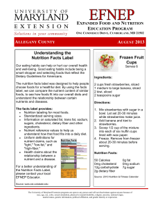 Frozen Fruit Cups Understanding the Nutrition Facts Label