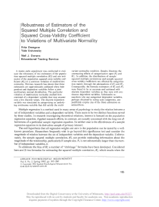 Squared Multiple Correlation and Squared Cross