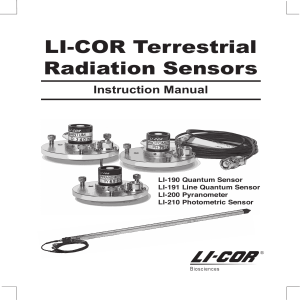 LI-COR Terrestrial Radiation Sensors