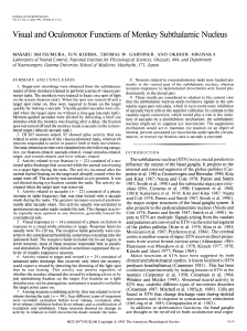 Visual and Oculomotor Functions of Monkey Subthalamic Nucleus