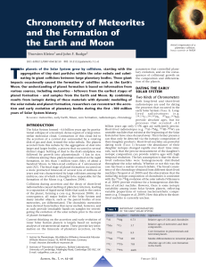 Chronometry of Meteorites and the Formation of the Earth and Moon