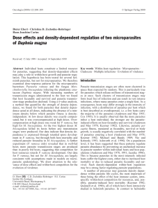 Dose effects and density-dependent regulation of two