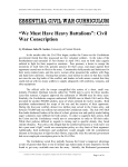 Conscription Essay - Essential Civil War Curriculum