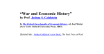 War and Economic History