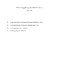 Pharmacology/Therapeutics I Block V Lectures 2012