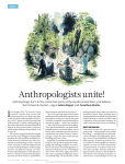 Anthropologists unite!