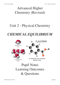 Equilibrium Notes - Chemistry Teaching Resources