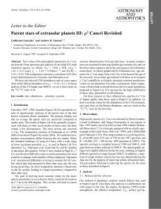 Parent stars of extrasolar planets III: ρ1 Cancri Revisited