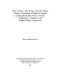 The Crustal and Upper Mantle Shear Velocity Structure of Eastern
