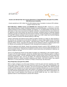 Arsanis and Adimab Enter Into License Agreement