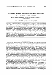 Nitrification Studies at Non-limiting Substrate